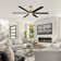 Brillion 72" 6-speed Reversible Ceiling Fan with Dimmable LED Lights and Remote Control