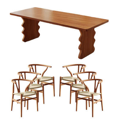 Solid wood dining table set