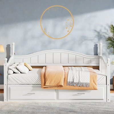 Elegant Extendable Daybed With Two Storage Drawers And Twin Size Trundle by Darby Home Co