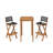 Aiyden 2 - Person Wicker Patio Dining Set with Rectangular Table-1216122439-1216123316
