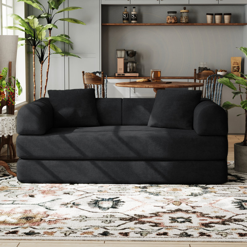 Canapé convertible Adame Boneless, Noir