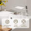 3 Handles Deck Mount Roman Tub Faucet Trim with Handshower-109101965