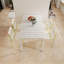 Paquet de 4 chaises à blocs de couleur à rayures avec Pp imperméable et pieds en métal robustes pour la terrasse extérieure, blanc crème et jaune grain