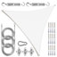 Voile d'ombrage triangulaire Amgo avec trousse de quincaillerie et corde 200 g / m², blocage UV 95%-111679609-111679623