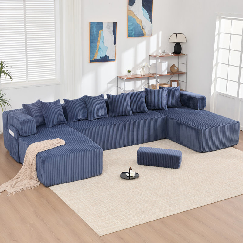 Canapé modulaire en U 146 "146", Bleu
