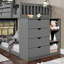 Chelsey-May Twin over Twin 4 Drawer Bunk Bed with Shelves by Harriet Bee