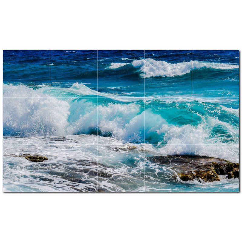 Murale décorative en céramique 4,25 po x 4,25 po