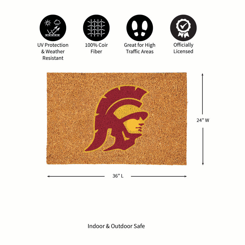 Grand tapis couleur coco de l'Université de Southern California, 36 po x 24 po