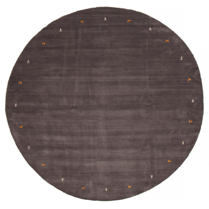 Tapis gris Kashkuli 9 pi 8 po x 9 pi 6 po Gabbeh