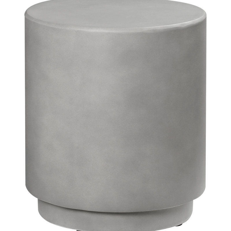Table d'appoint décorative en béton, pour l'intérieur et l'extérieur, gris avec zones de construction stables