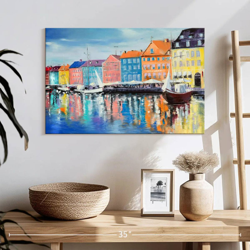 Ravi Cafes By Copenhagen Canal, 16" H x 24" W