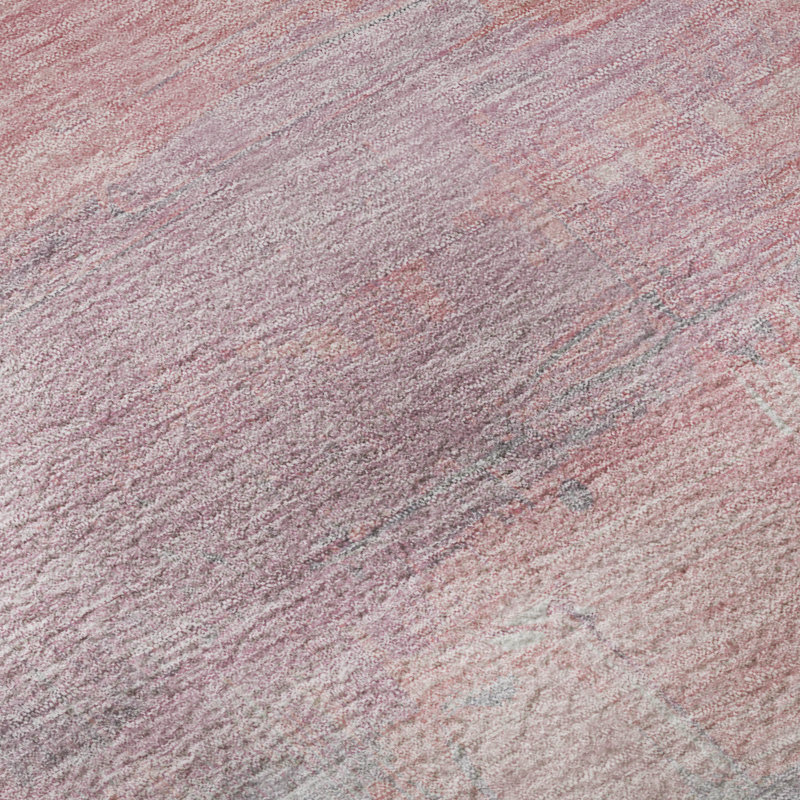 Tapis abstrait Premium Sykora AMF1473 lavable à la machine, Rectangle 9 pi x 12 pi