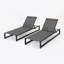 Ensemble de 2 chaises longues Venice, parfaites pour la détente en plein air, entièrement réglables et résistantes aux intempéries-2021623413-2021623410