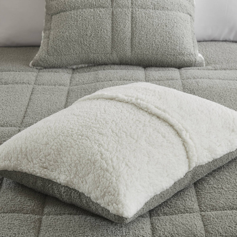 Ensemble d'édredon luxueux avec sherpa réversible