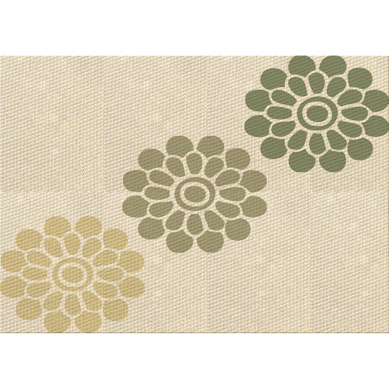 Tapis 100% à motifs lavables à la machine 2989 Pat1313 BRN, Rectangle 8 pi x 12 pi