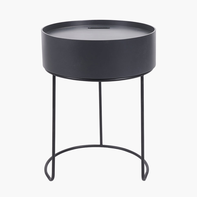 Hugo Frame End Table, Dark Grey