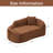 Upholstered Chaise Lounge Chair Indoor With Pillow Chenille Chaise Lounge Fluffy Reading Chairs For Office Living Room Bedroom Relaxing-1318007131
