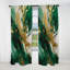 Vert et or Serene Cascade II - Rideau occultant abstrait - 1 panneau-112761151