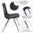 Goddard 47.5" Circle Wave Flexible Laminate Activity Table Set with 16" Student Stack Chairs-53749970-53951763