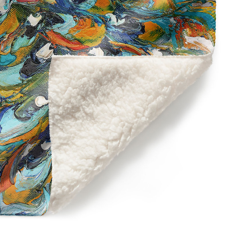 Couverture sherpae douce peacock fabuleux, l 68 po x L 80 po