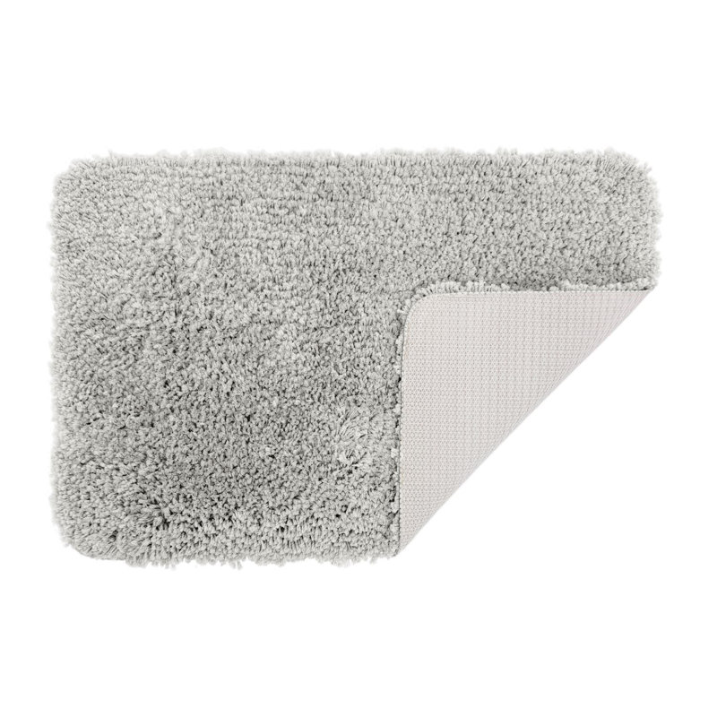 Agniete Small Shaggy Bath Mat, Light Grey