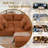 Cloudelle Boneless Modern Modular Couch Set,Cloud Sofa With 4 Pillows,Free Combination-422542178