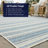 Broddrick Striped Ivory Sand Azure Indoor Outdoor Area Rug-766862121