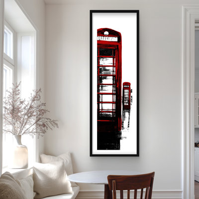 Telephone Box and Big Ben London Print - Red Framed Decor