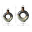 Vases de table modernes en céramique bicolore avec cercle creux