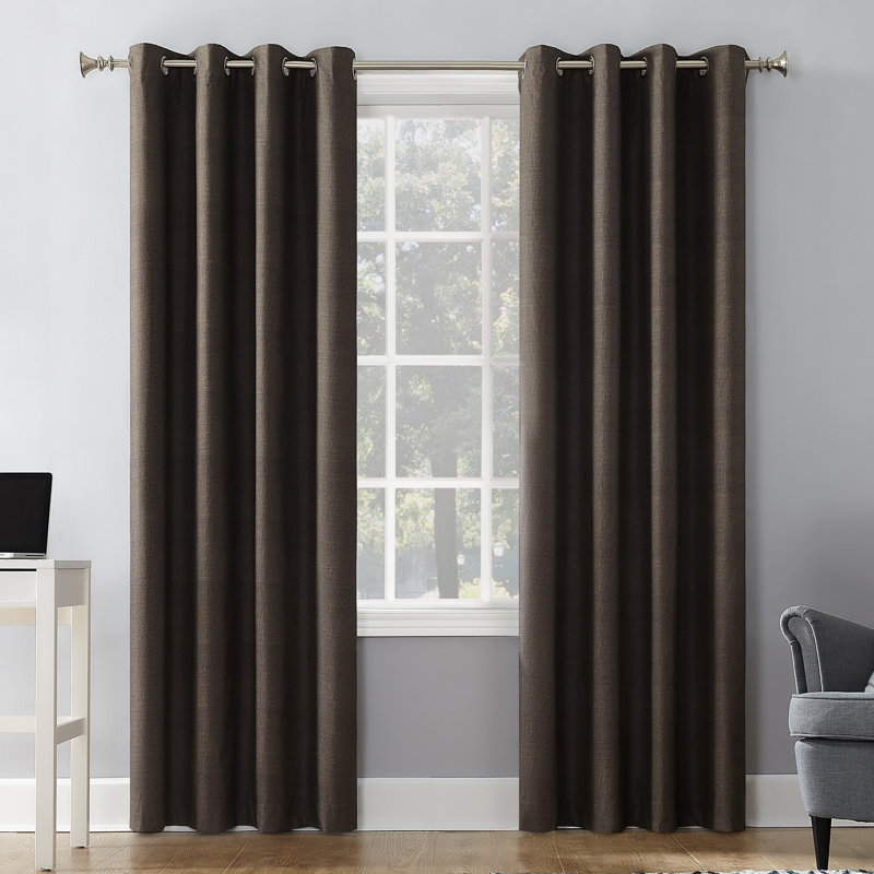  Panneau de rideau isolant 100% occultant et isolant avec œillets Cameron, L 50 po x L 95 po, Noyer brun