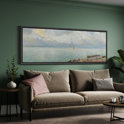«Coastal Ocean Scenery Relaxing Calm», impression sur toile encadrée surdimensionnée