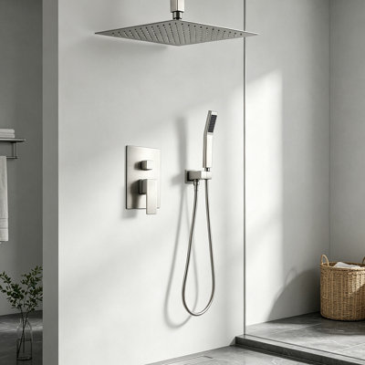 Pomme de douche à main avec tuyau en acier inoxydable 304 (59 pouces), buses autonettoyantes et support réglable - anti-calcaire, résiste à l'accumulation d'eau dure