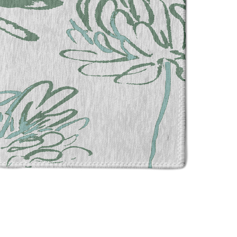 Alvordton Chenille Floral Indoor Rug, Rectangle 4' x 6'