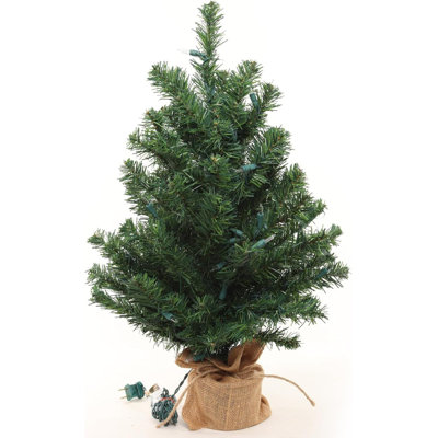 2' Pre-lit Northern Spruce Christmas Tree With Burlap Base | Realistic Greenery | Indoor/outdoor Use | Holiday & Christmas Décor Pack Of 12
