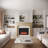 Willow Bend Wood Fireplace Mantel Surround - Unique Curved Design - 47" x 41" Opening - 72" x 54" Overall - Blonde Stain on White Oak-119251194-119251192
