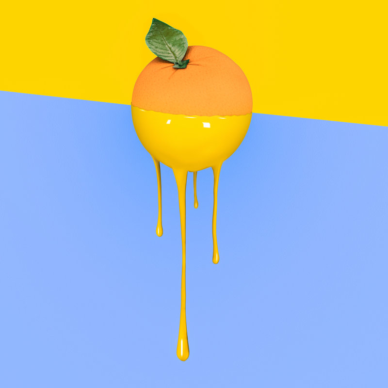 Grapefruit by Small Smiles - Wrapped Canvas Print, 122cm H x 122cm W
