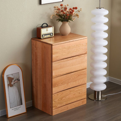 Commode d'appoint en bois de cerisier simple pour chambre à coucher