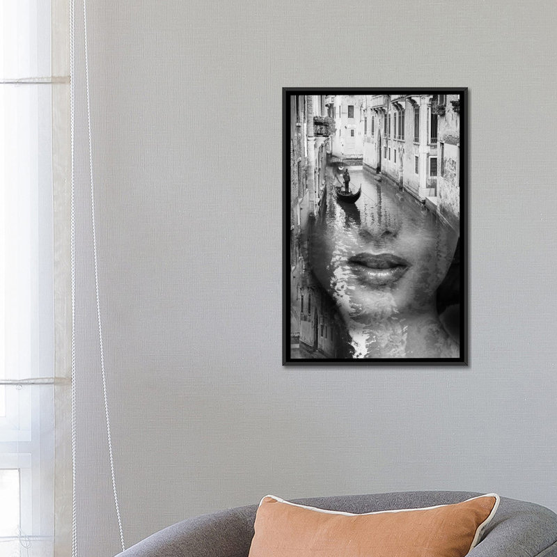 «Venetian Dreams», impression sur toile, H 26 po x l 18 po x P 1,5 po, Pas de tapis, Toile encadrée noire