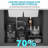 Quartz Kitchen Sink, 33" X 19" X 9.65" Granite Composite Double Bowl (50/50) Workstation Undermount Kitchen Sink-118539054