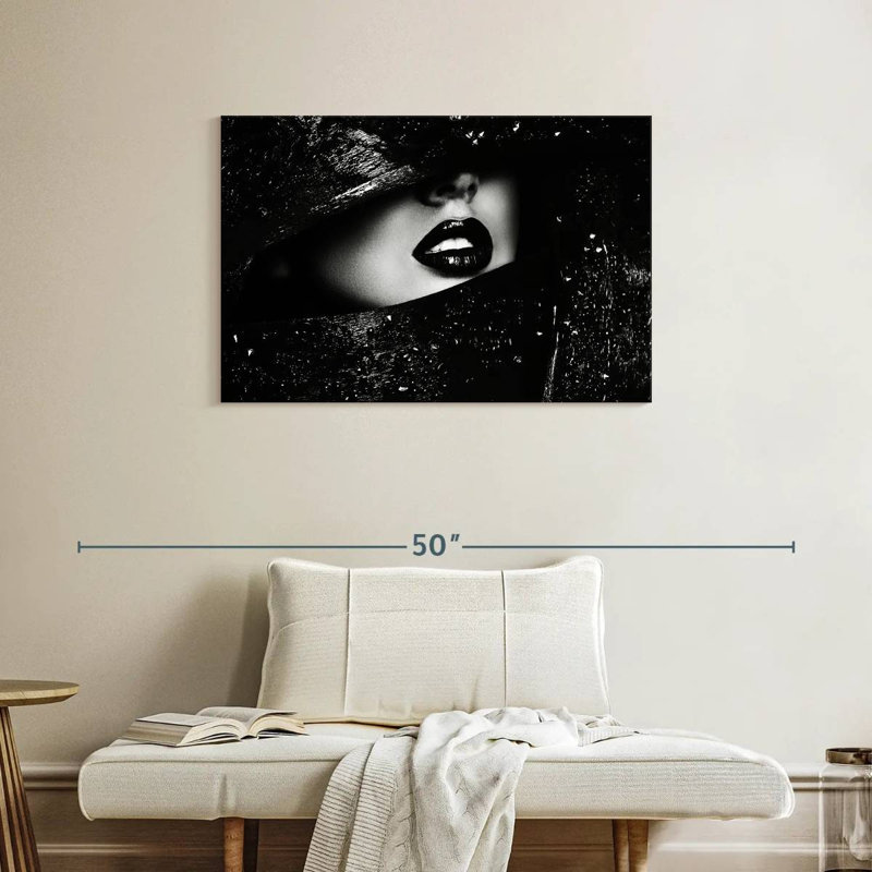 Shuttleworth Chic Black Lips, 24" H x 36" W