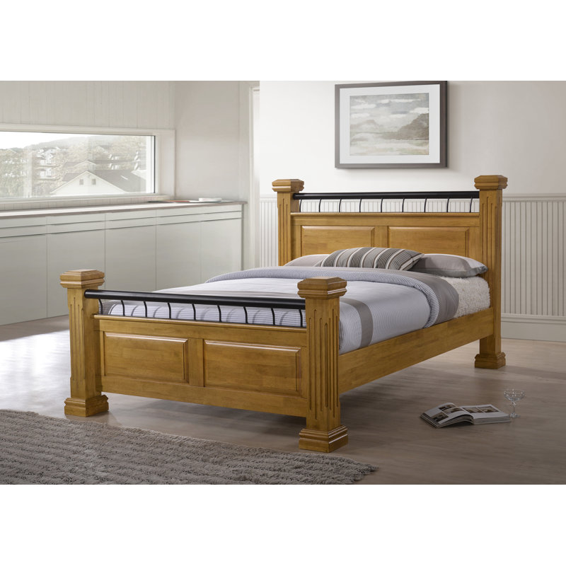 Bonneauville Solid Wood Bed, Oak, Double (4'6)