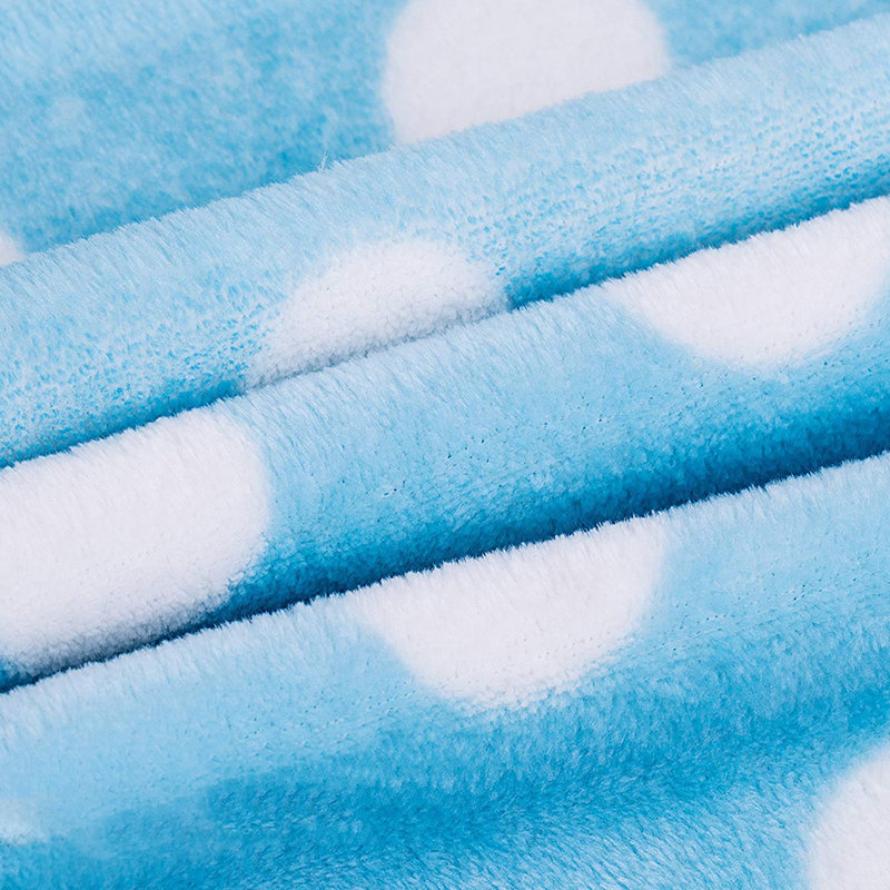 Knitted Throw Blanket, Blue/Gray