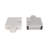 Modern Marble Puzzle Piece Bookends for Home Decor - Decorative Sculptural Book Ends for Bookshelf or Desk Styling - Set of 2  7", White