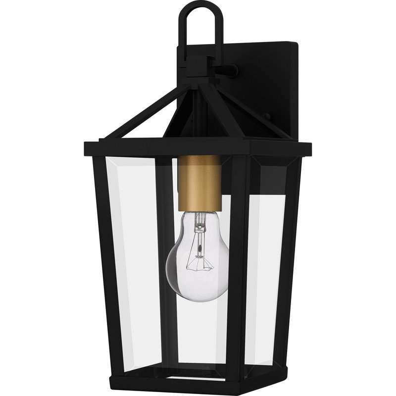 Hull 1-Light Matte Black Outdoor Wall Lantern