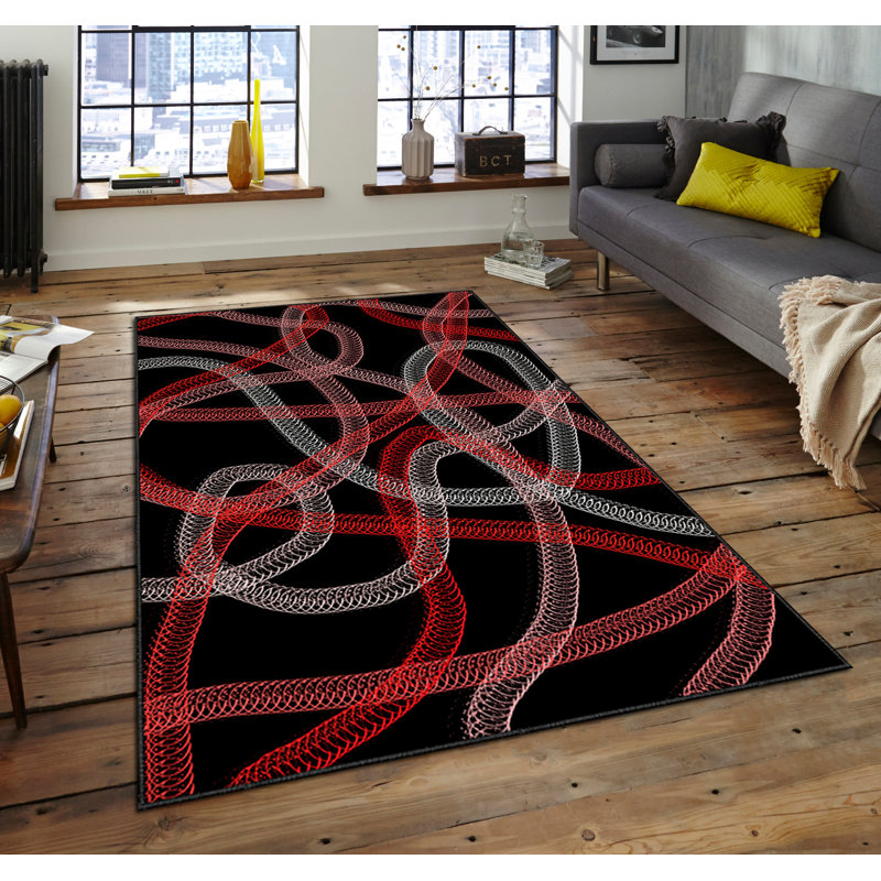 Luxurious Non-Slip Area Rug, 4.0 x 5.9 Feet, 100% Polyester, 740g/m² | Velvet Fabric with Digital Print | Easy-Clean Laminated Sponge Underside, Machine Washable | Perfect for Living Room, Bedroom & Home Decor