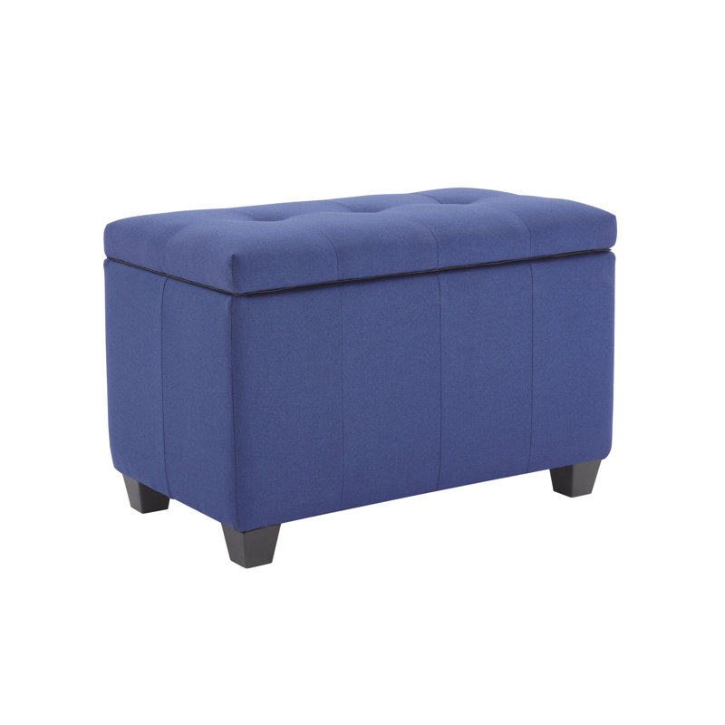 Vivi Fabric Flip Top Storage Bench, Blue