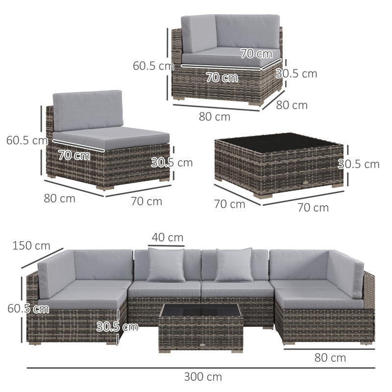 6 - Person Seating Group with Cushions
