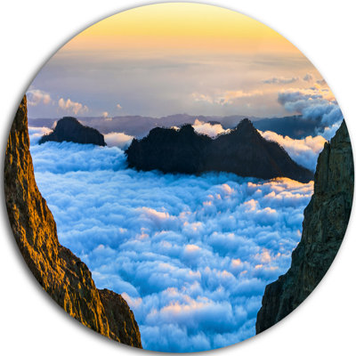 « gran canaria coucher de soleil over clouds », reproduction de photo sur toile tendue