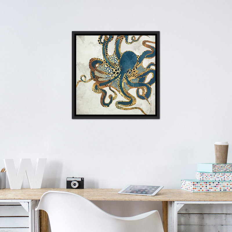Underwater Dream VI - impression d'art graphique, Toile encadrée, H 26 po x l 26 po, Brun