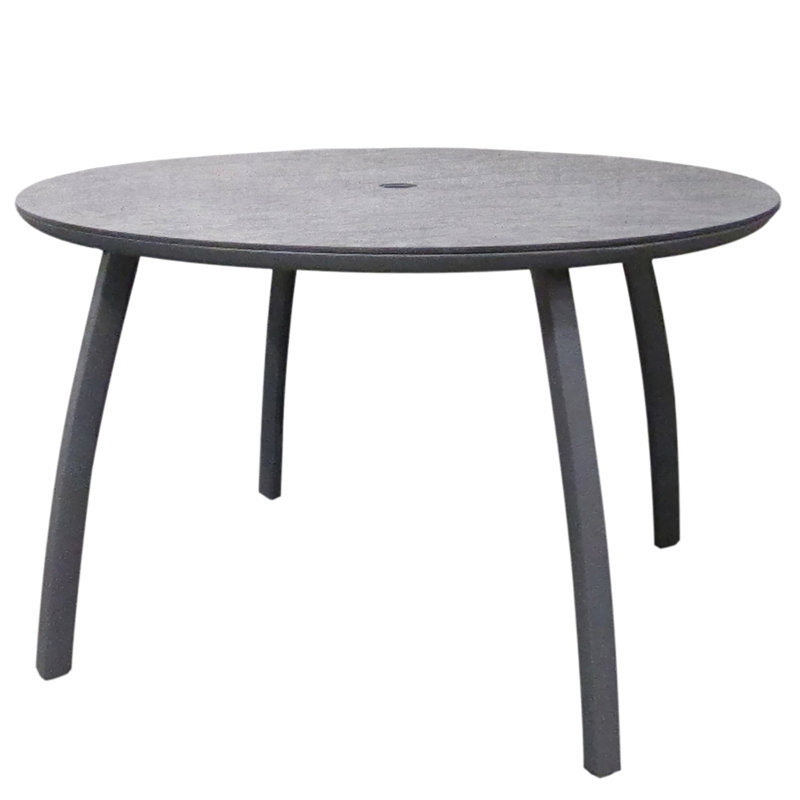 Table de salle à manger en plastique Sunset, H 29 po x L 48 po x l 48 po, Noir